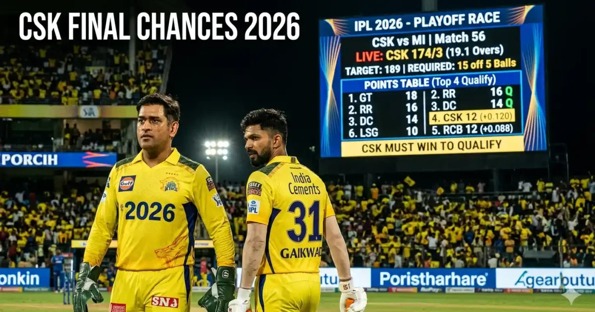 CSK IPL 2026 Final Chances: Qualification Scenarios & Playoff Road