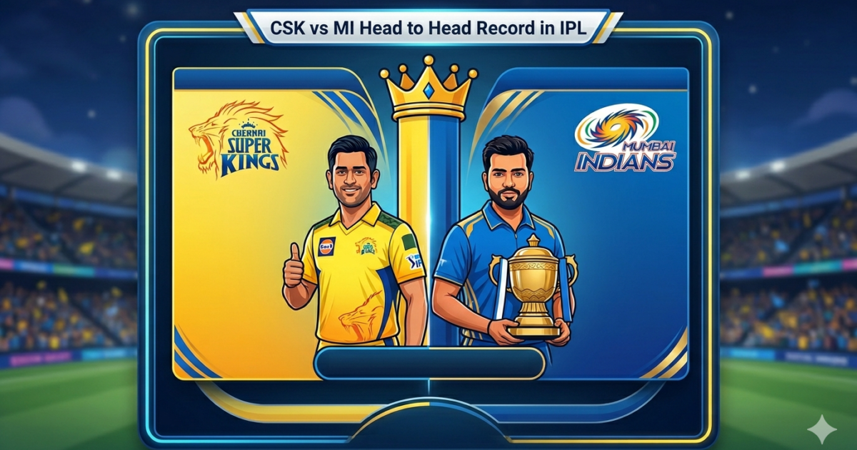 CSK vs MI Head to Head Record in IPL (2008–2026) – Stats, Wins & Finals
