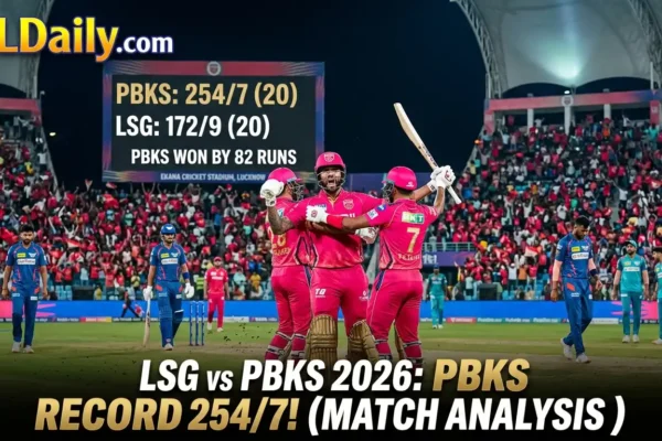 LSG vs PBKS Match Analysis 2026: Punjab Kings Dominate with 254/7 Record Score