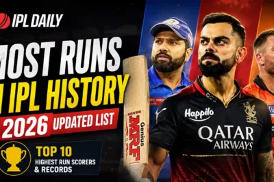 Most Runs in IPL History 2026 (Updated List) – Top 10 Highest Run Scorers & Records