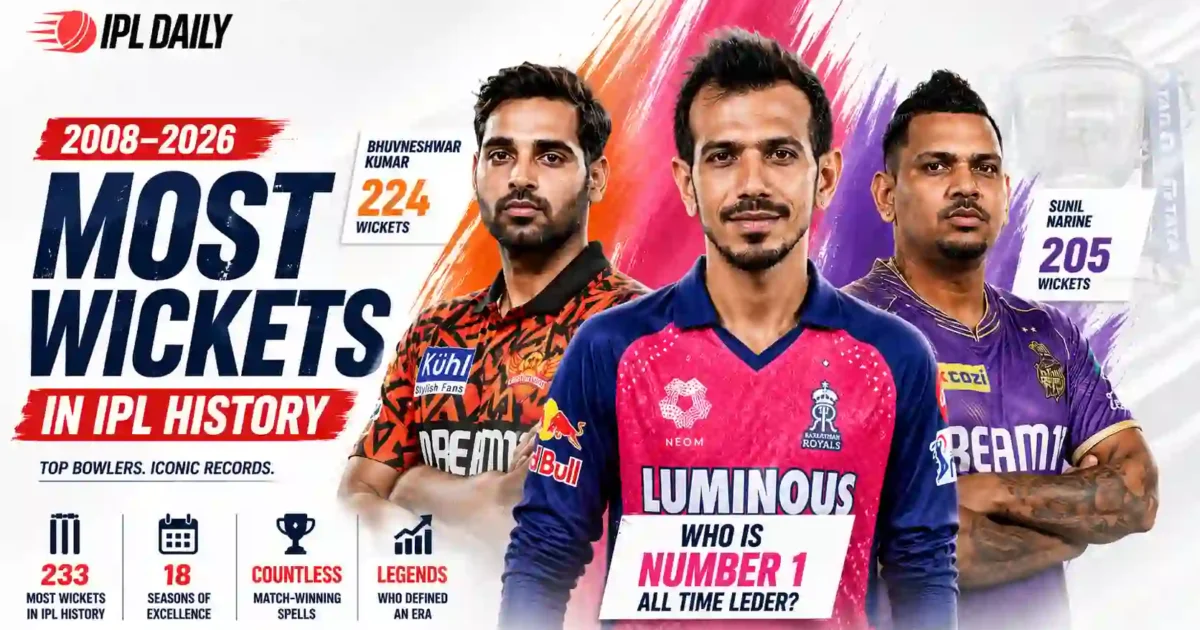 Most Wickets in IPL History (2008–2026) – Top Bowlers List, Records & Stats