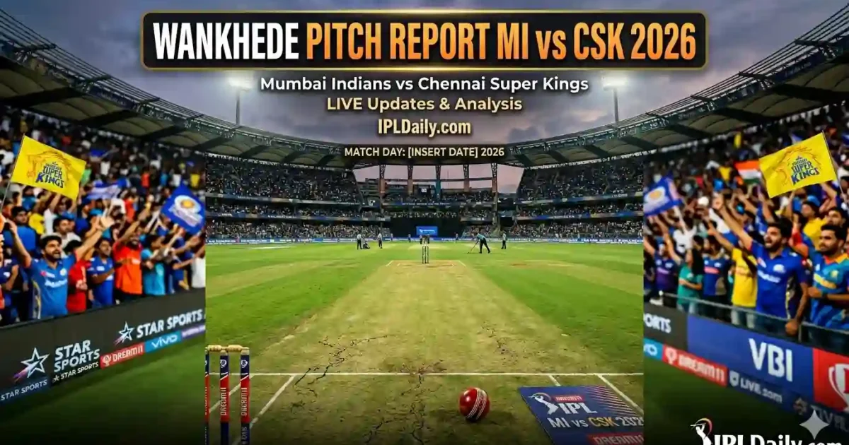 Wankhede Pitch Report MI vs CSK 2026 – Stadium Stats, Weather and Match Preview