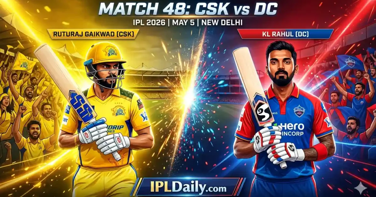 CSK vs DC Dream11 Prediction Today Match 48
