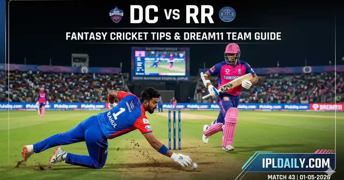 DC vs RR Dream11 Prediction: Best Team, Captain Picks & Pitch Report
