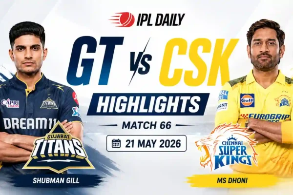 GT vs CSK Highlights 2026: Match 66 Titans Crush Chennai by 89 Runs