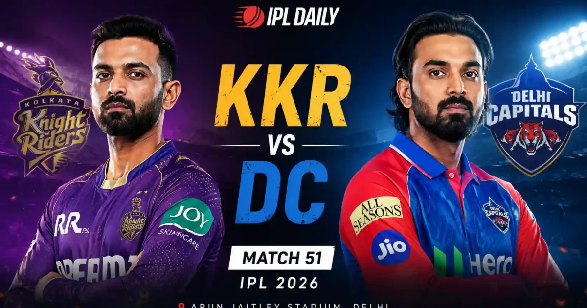 KKR vs DC Dream11 Prediction Today Match 51 IPL 2026: Best Fantasy Team, Pitch Report