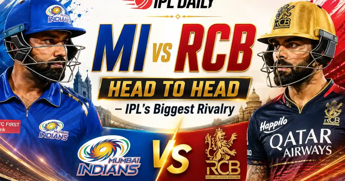 MI vs RCB Head to Head Record in IPL (2008–2026) – Stats, Results & Rivalry History