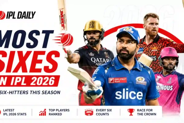 Most Sixes in IPL 2026: Updated List of Top Six-Hitters This Season