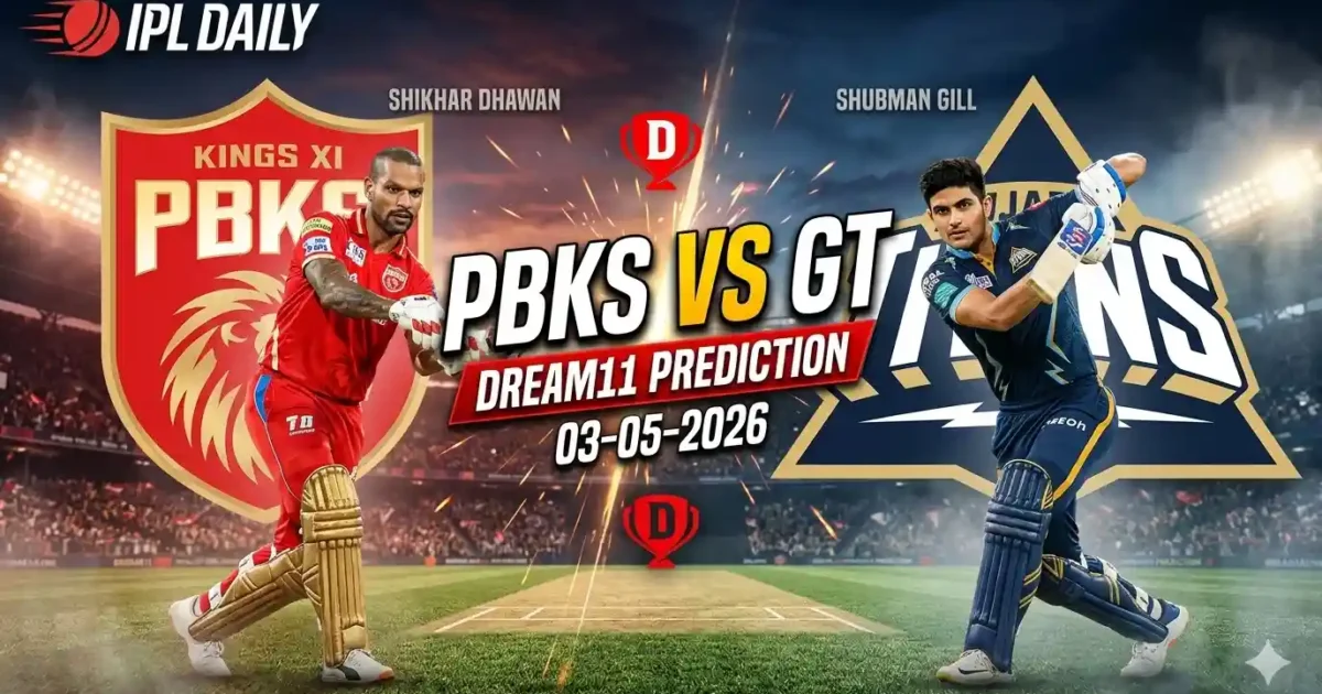 PBKS vs GT Dream11 Prediction Today Match 45 (3 May 2026)