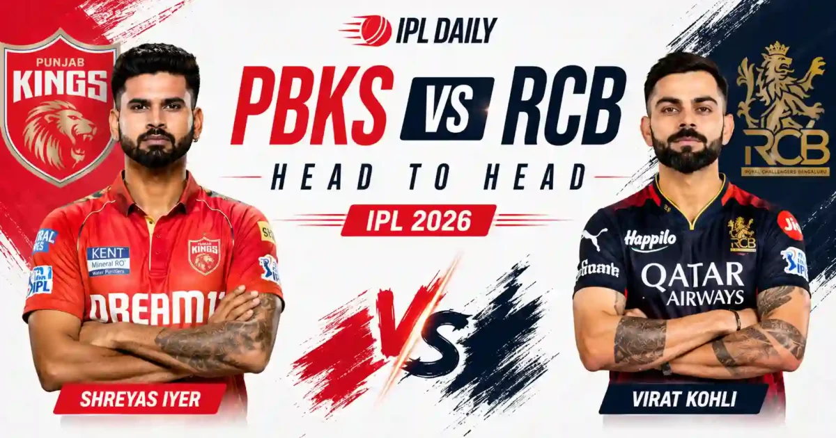 PBKS vs RCB Head to Head: Complete IPL Stats & Record