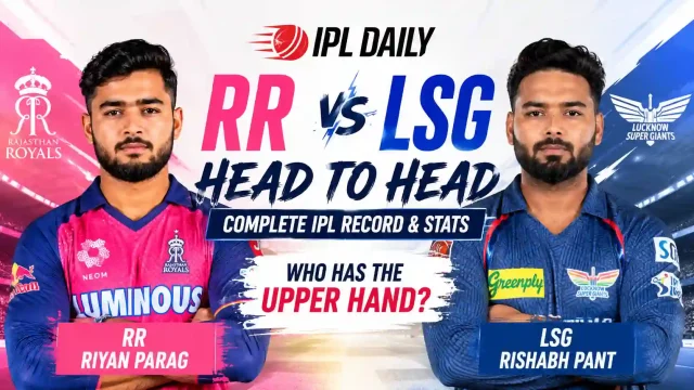 RR vs LSG Head to Head: Complete IPL Record & Stats (2026)