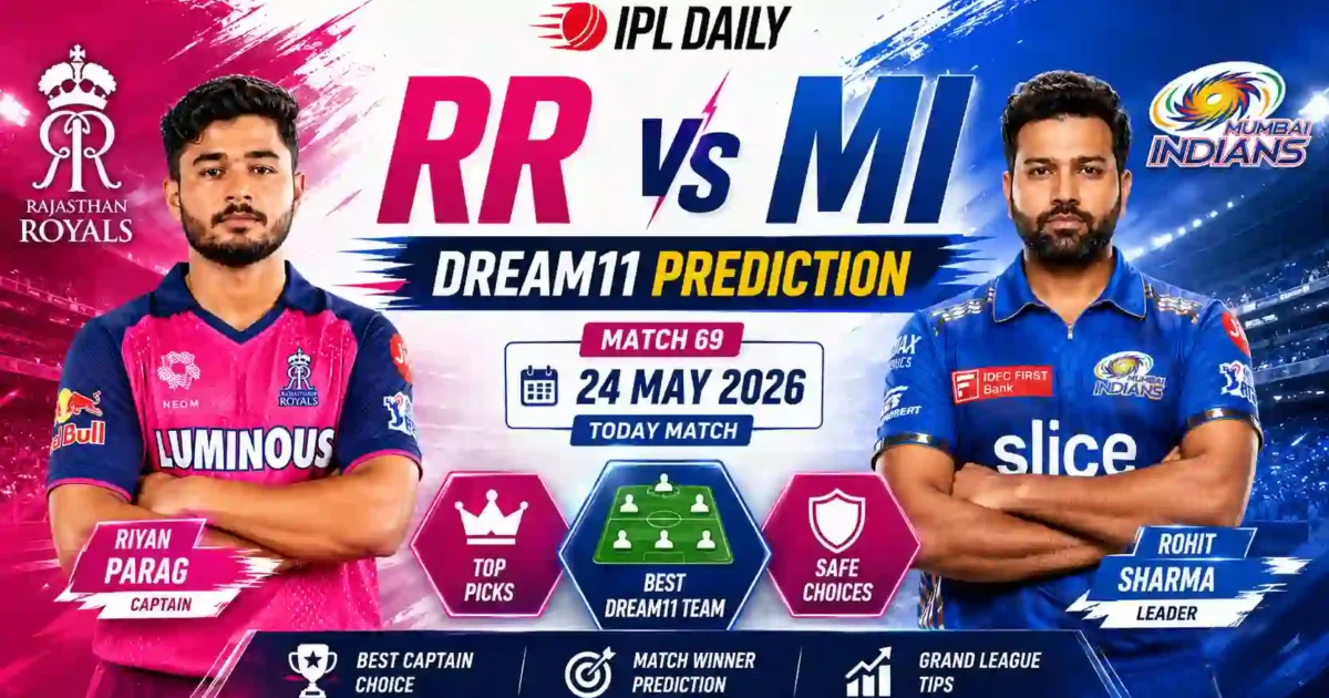 RR vs MI Dream11 Prediction Today — Match 69 IPL 2026 |  Best Fantasy
