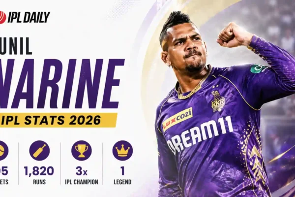 Sunil Narine IPL Stats 2026: 207 Wickets, 1,820 Runs & KKR Legend Records