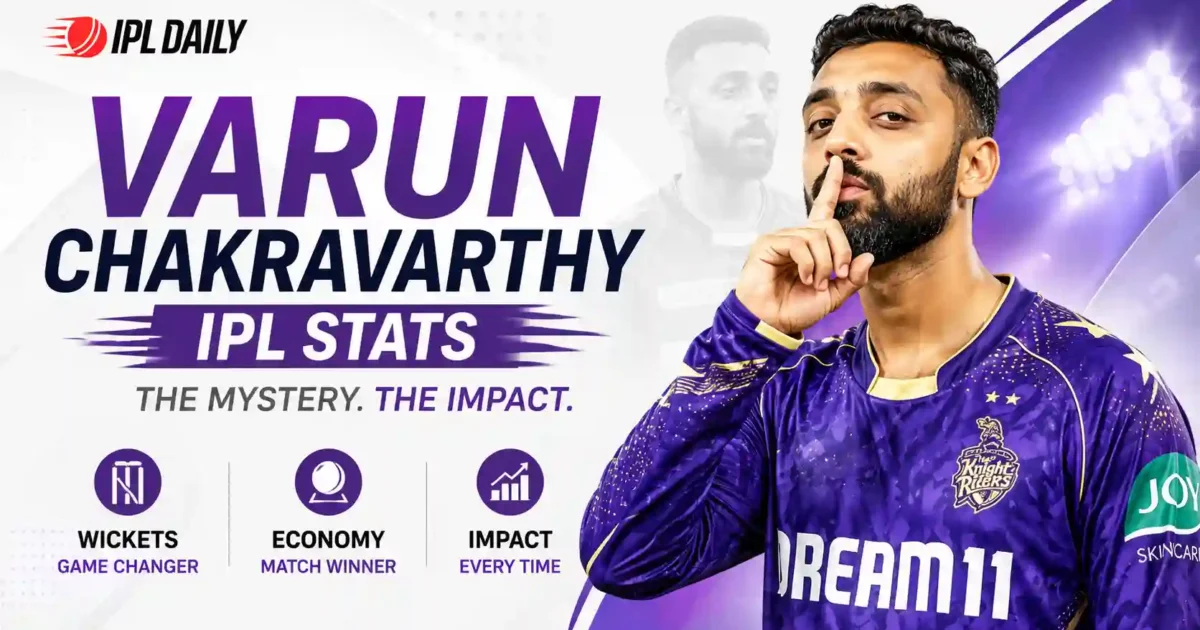 Varun Chakravarthy IPL Stats 2026: KKR Mystery Spinner’s Records, Wickets & Career Story