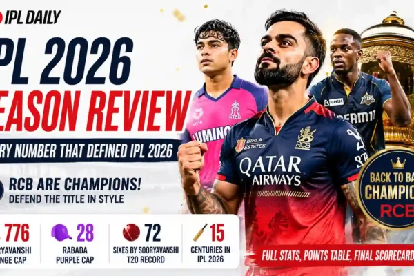 IPL 2026 Stats & Records: RCB Win Title, Kohli Shines, Sooryavanshi Breaks T20 History