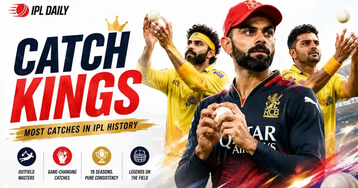 Most Catches in IPL History: Virat Kohli’s Untouchable Record, Top Catch Kings & Fielding Legends Ranked