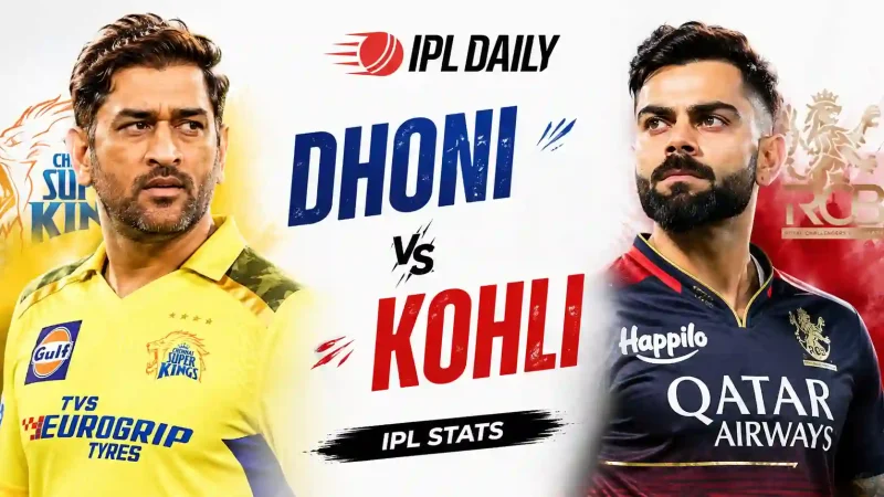 MS Dhoni vs Virat Kohli IPL Stats: Complete Career Comparison, Records, Titles, Runs and Head-to-Head Analysis